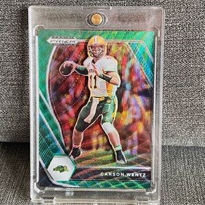 Custom 3D Floater - Draft Picks Green Wave Prizm Carson Wentz #13 NDSU Bison